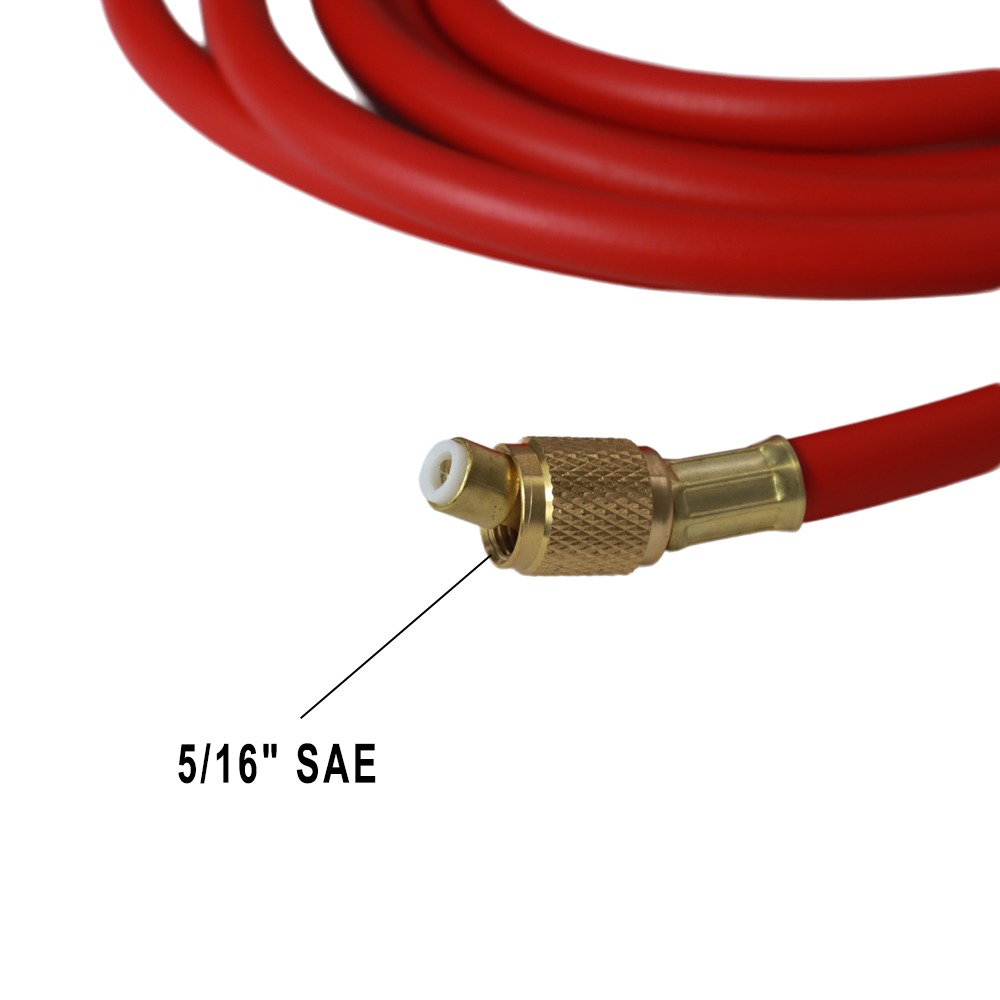 接头 CHUNCHI Red R410a Charging Hose 1/4" 5/16" SAE 9.84ft Long