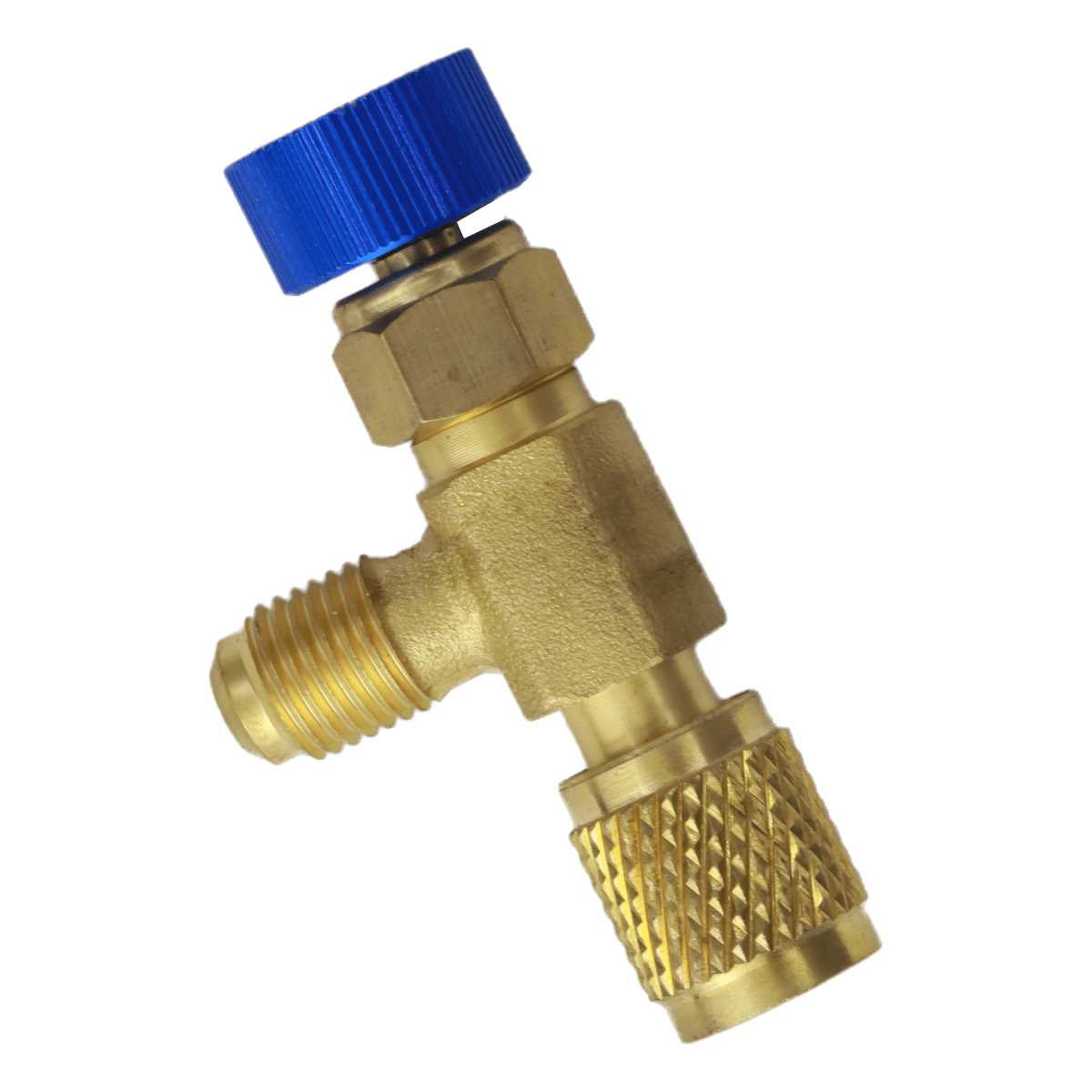 CHARGING VALVE1 R12 R22 Freon Charging Valve 1/4", Safety Adapter.Pack of 2
