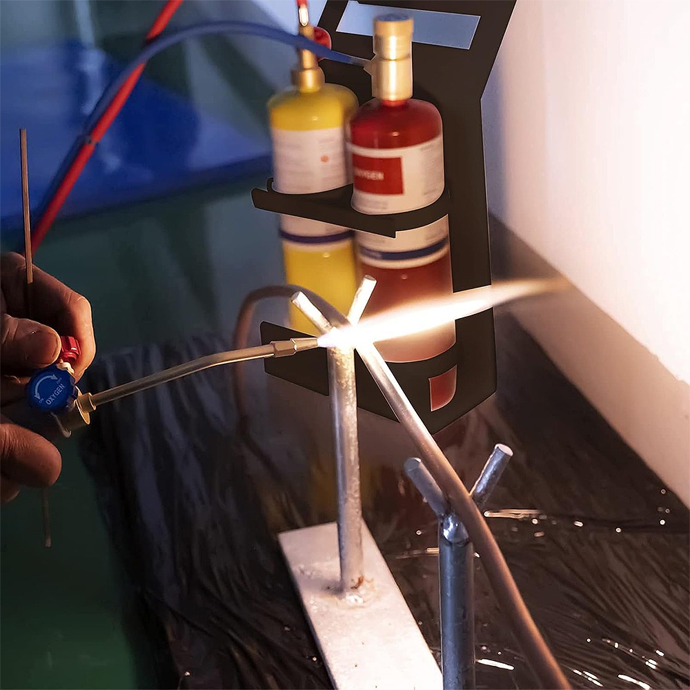 working1000 Oxygen MAPP Gas Torch Set with Pressure Gauge for Soldering, Brazing(Cylinders not Included)