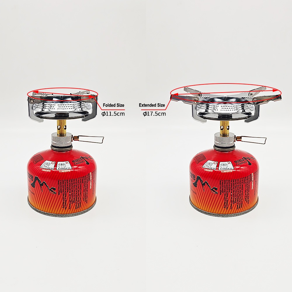 Lightweight Backpack Propane Camping Stove with Adapter - Image 2