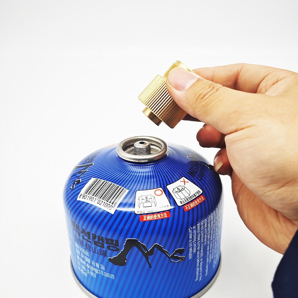 CGA 600 adapter 3 Propane Adapter, Input: EN417 Lindal Canister, Output: CGA600 Valve