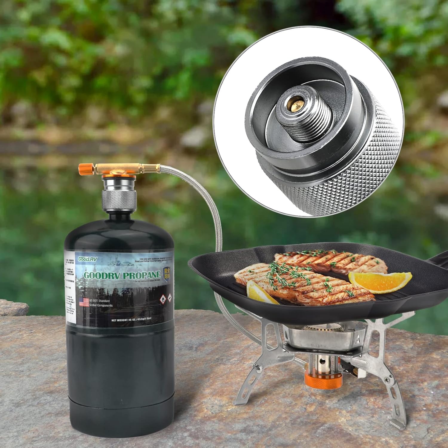 Propane Adapter Input: Propane Canister, Output: EN417 Lindal Valve - Image 9
