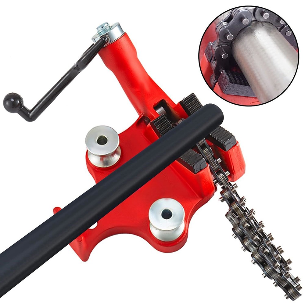 4 inch Bench Chain Pipe Vise 1/8 to 4-Inch Pipe Capacity - Image 4