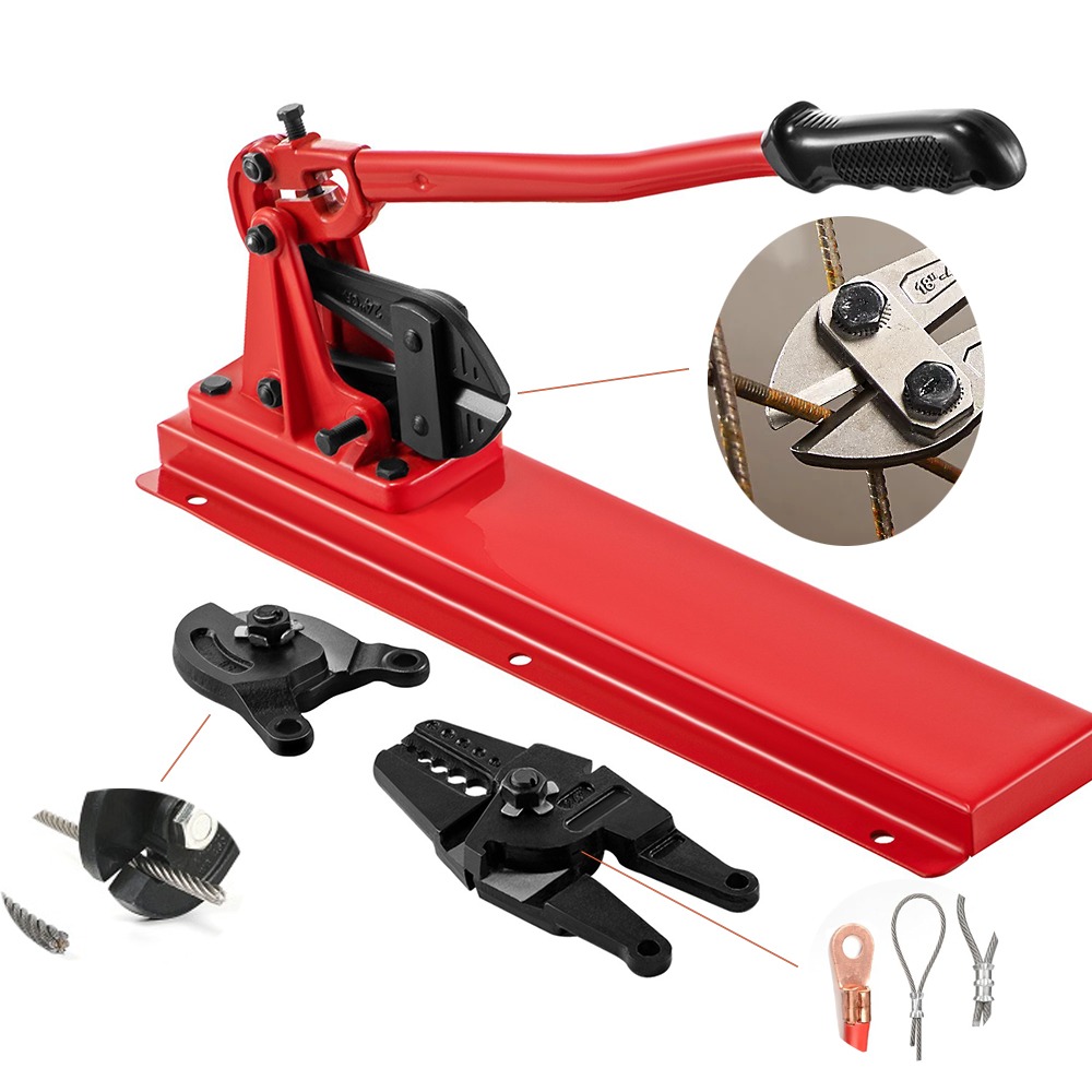 3 in 1 24 inch Bolt Cutters with Wire Rope Crimper Head and Cable Cutter Head