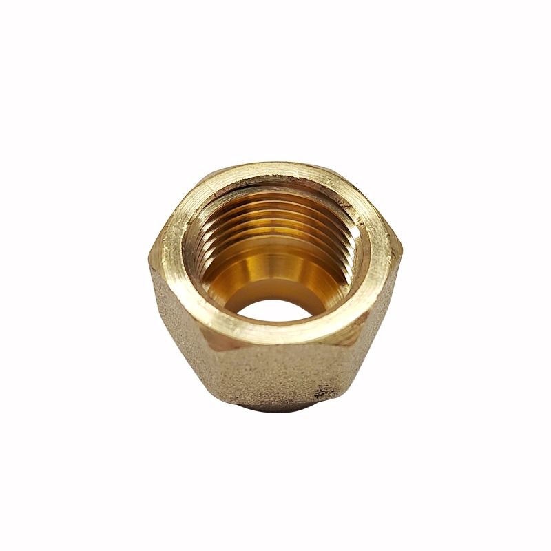 1/4" Brass Flare Nut, 45 Degree Forged Flare Nut Fitting, Pack of 2 - Image 4