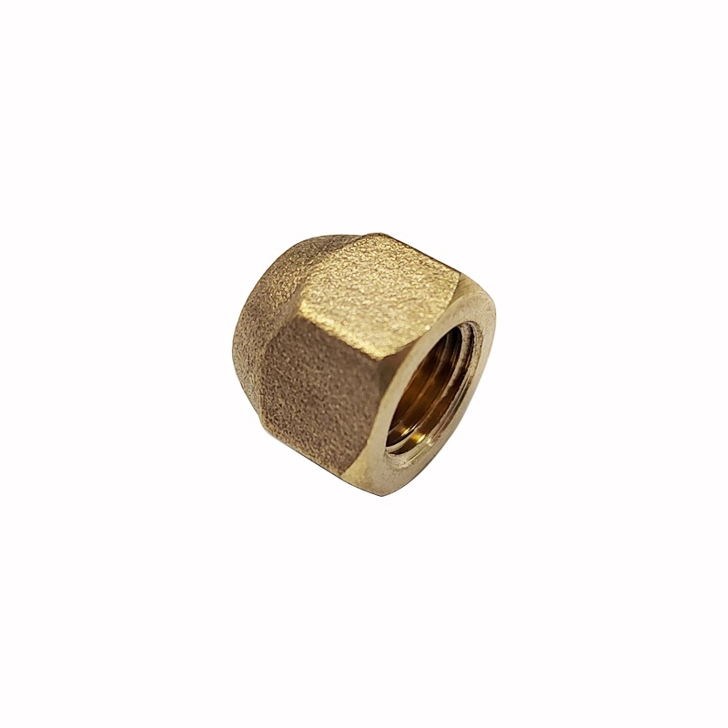 1/4" Brass Flare Nut, 45 Degree Forged Flare Nut Fitting, Pack of 2 - Image 3