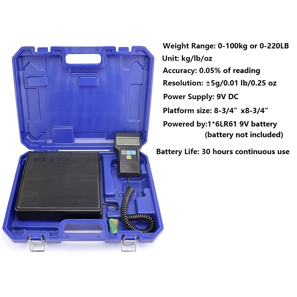 220Lbs High Precision Refrigerant Charging Scale for Refrigeration - Image 2