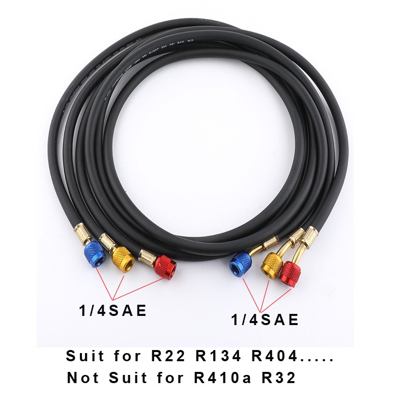 charging hose detail1 CHUNCHI R134a Charging Hose AC Charge Hose Set of 3