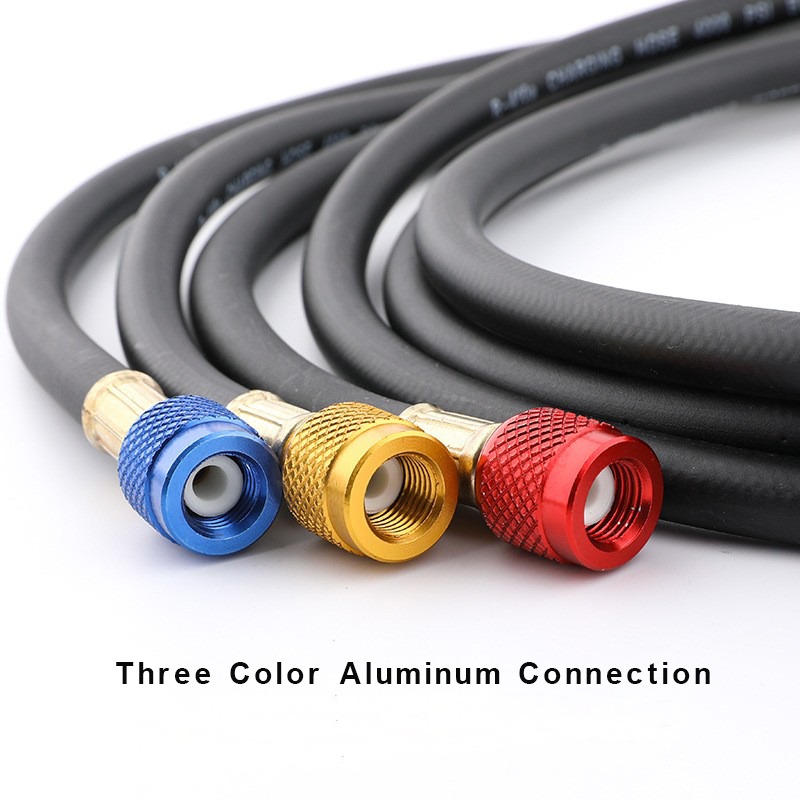 three color port CHUNCHI R134a Charging Hose AC Charge Hose Set of 3