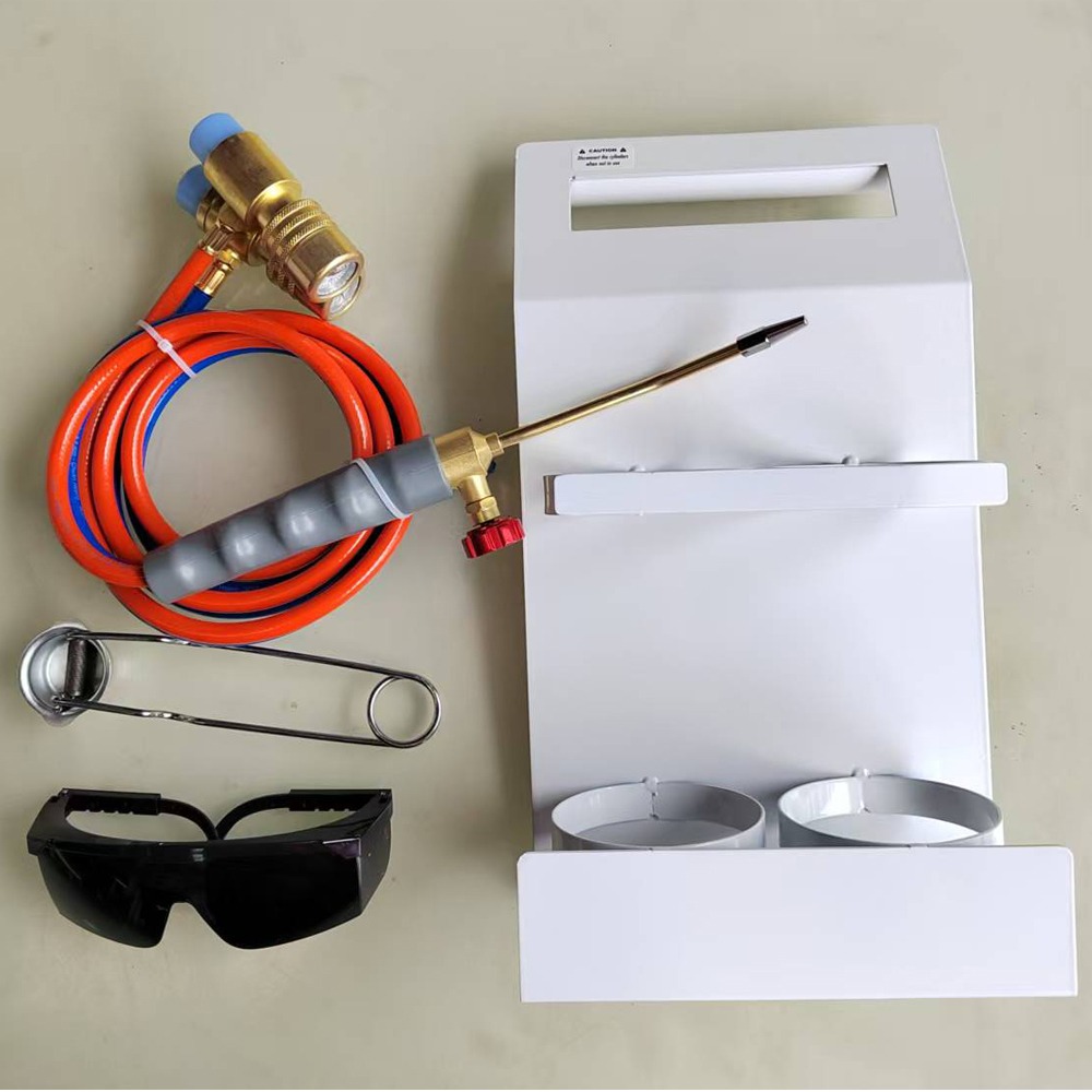 mapp oxy gas torch Oxygen MAPP Gas Torch Set with Pressure Gauge for Soldering, Brazing(Cylinders not Included)